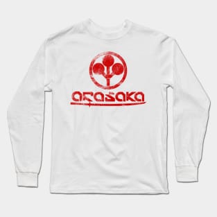 Arasaka Logo distressed red with sword Long Sleeve T-Shirt